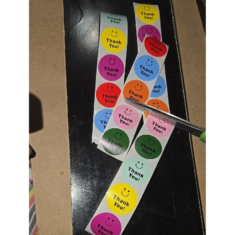 Colorful Thank You Sticker 20 Piece Ct Sell Reseller Teacher Color Smile